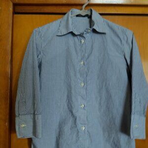 Calvin Klein blue/white striped blouse, Women's size 4